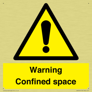 Warning Confined space